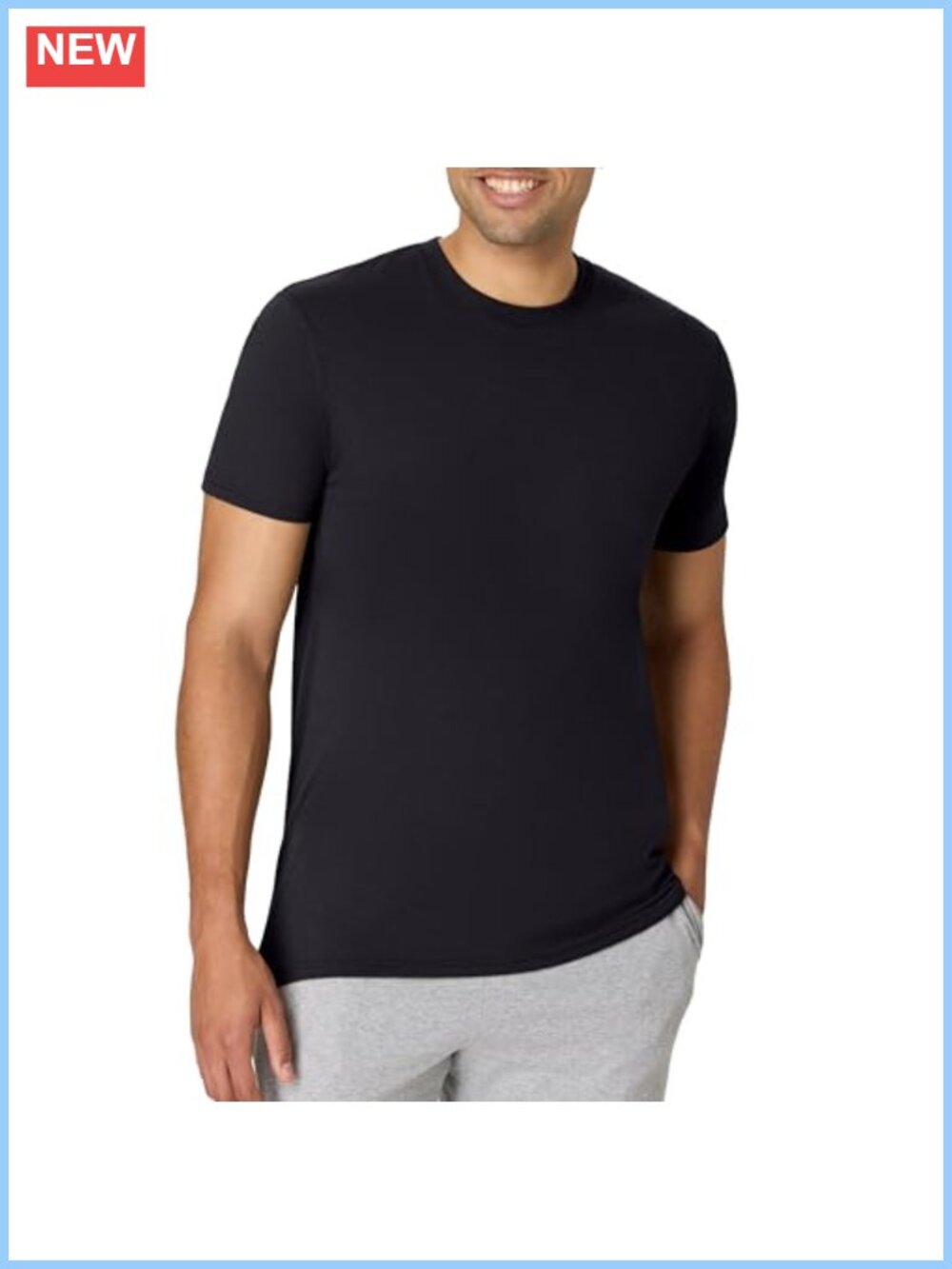 Men's Tri-Blend Crewneck T-Shirt Lightweight Cotton Blend Tee